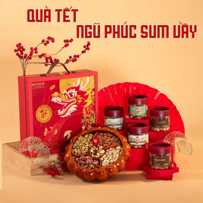 HỘP QUÀ TẾT - NGŨ PHÚC SUM VẦY